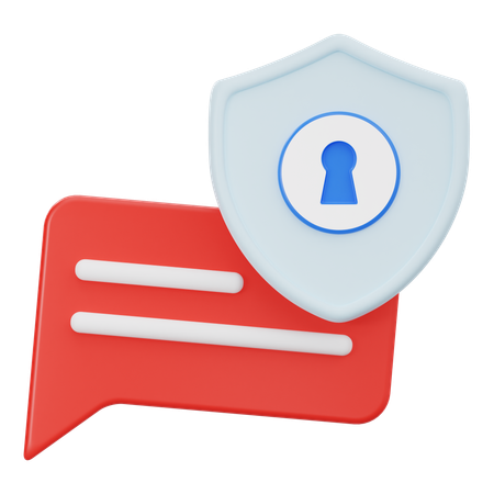 Secure Chat  3D Icon