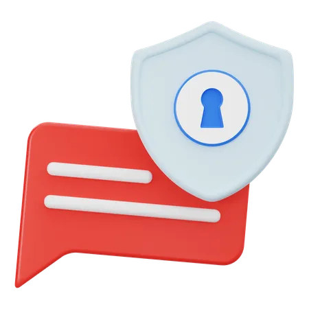 Secure Chat  3D Icon