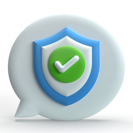 Secure Chat  3D Icon