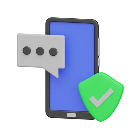 Secure Chat  3D Icon