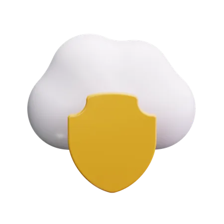 Secure Cloud  3D Icon