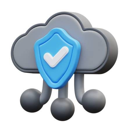 Secure Cloud Connection  3D Icon