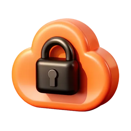安全なクラウドストレージ  3D Icon