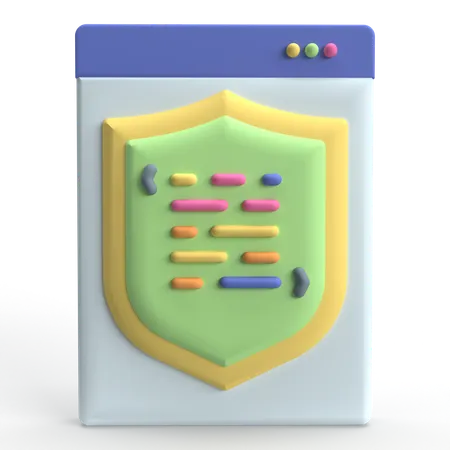 Secure Code  3D Icon