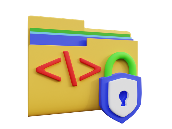 Secure Code  3D Icon