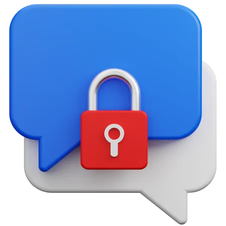 Secure Communication 3D Icon