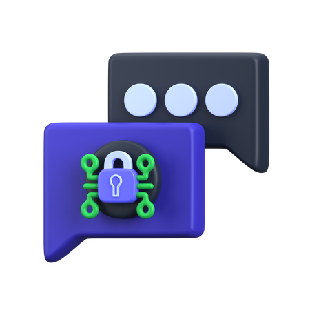 Secure Comunication  3D Icon