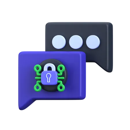 Secure Comunication  3D Icon