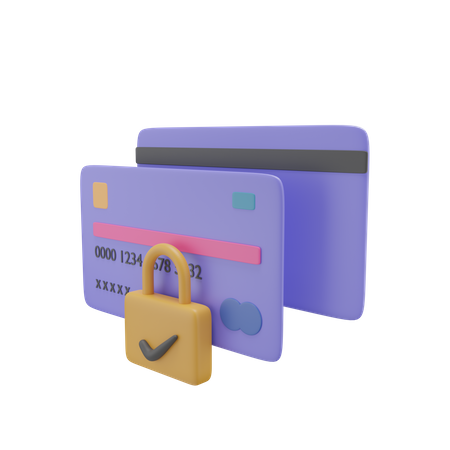 Secure Credit Card  3D Icon