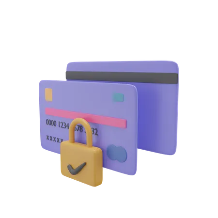 Secure Credit Card  3D Icon