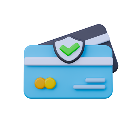 Secure Credit Card  3D Icon