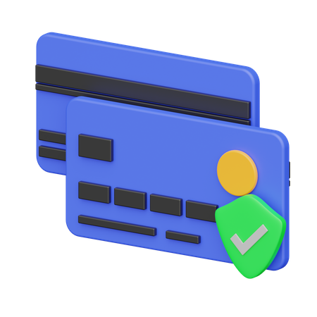 Secure Credit Card  3D Icon