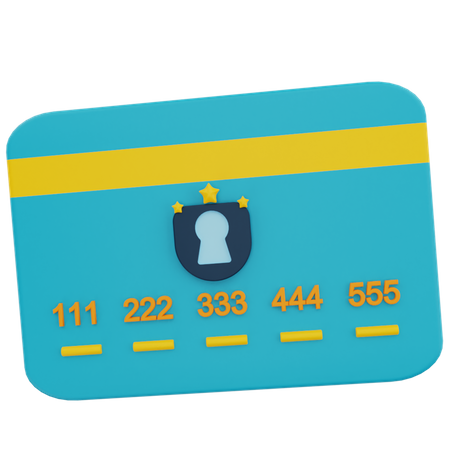 Secure credit card  3D Icon