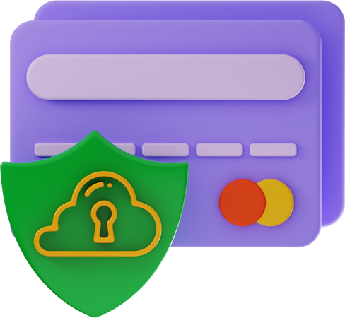 Secure Credit Card  3D Icon