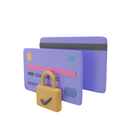 Secure Credit Card 3D Icon