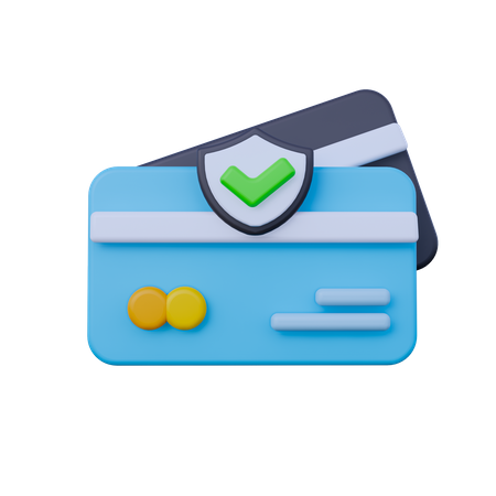 Secure Credit Card  3D Icon
