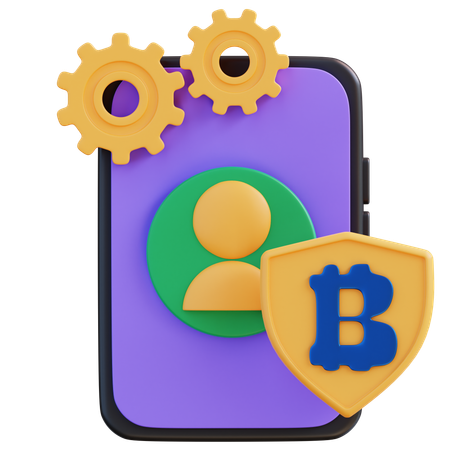 Secure Cryptocurrency  3D Icon