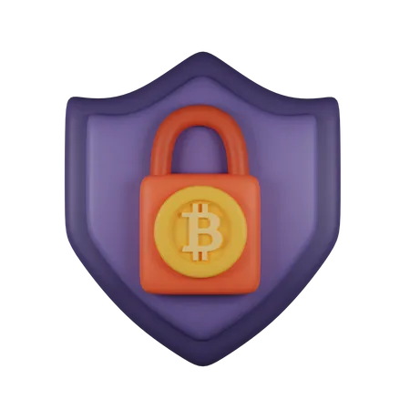 Secure Cryptocurrency  3D Illustration