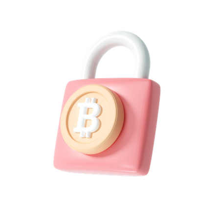 Secure cryptocurrency  3D Illustration