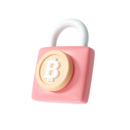 Secure cryptocurrency  3D Illustration