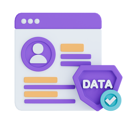 Secure Data  3D Icon