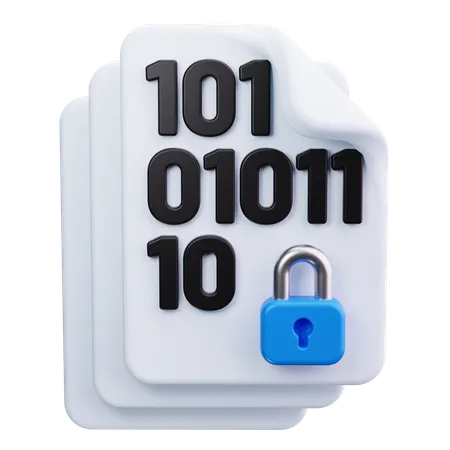 Secure Data  3D Icon