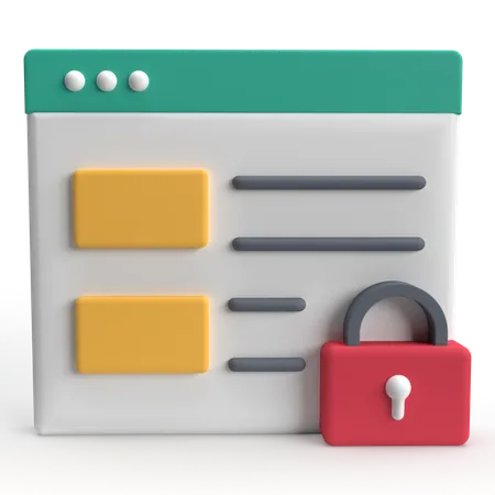 Secure Data  3D Icon