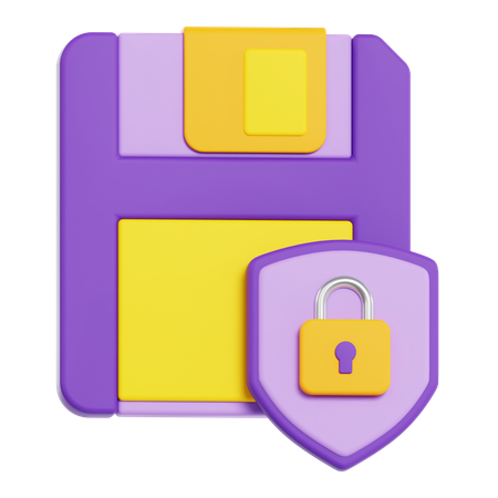 Secure Data  3D Icon