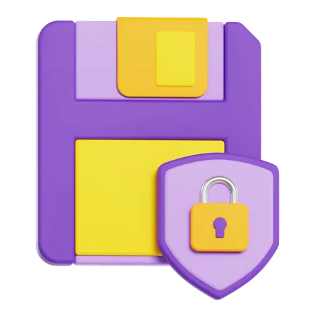 Secure Data  3D Icon