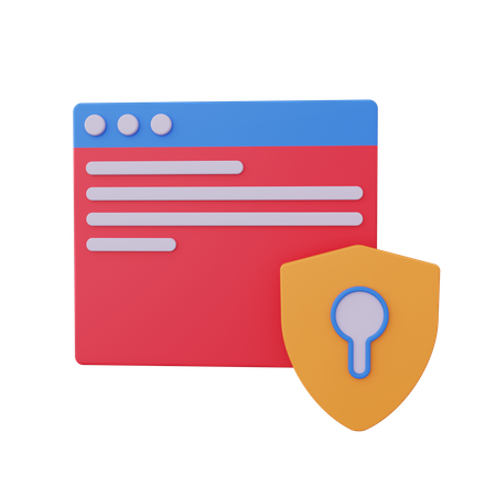 Secure Data  3D Icon