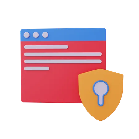 Secure Data  3D Icon