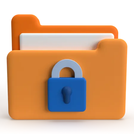 Secure Data  3D Icon