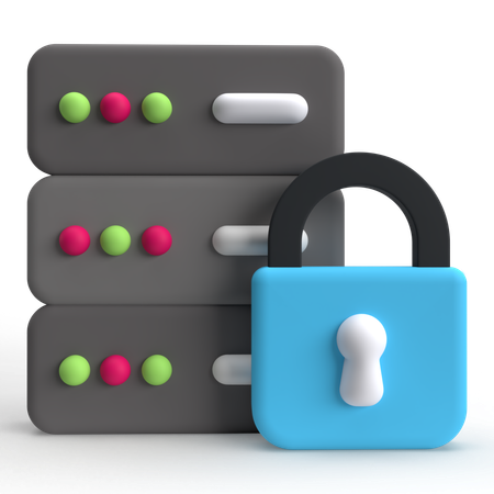 Secure Data  3D Icon