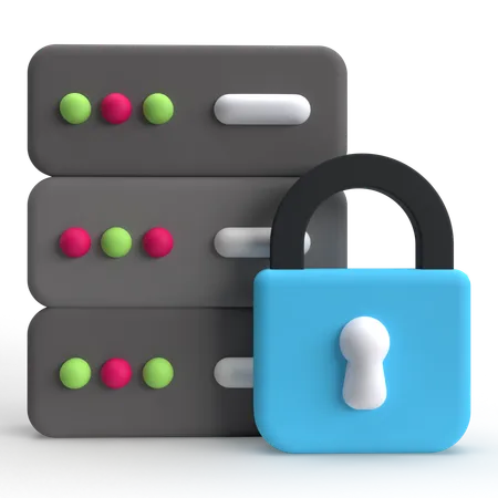 Secure Data  3D Icon