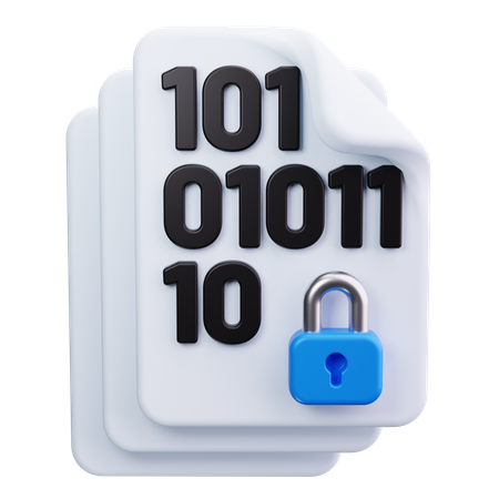 Secure Data  3D Icon