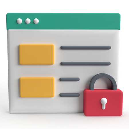 Secure Data  3D Icon