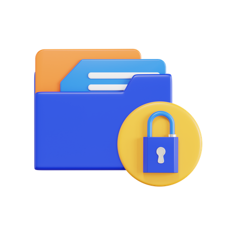 Secure Data Folder  3D Icon