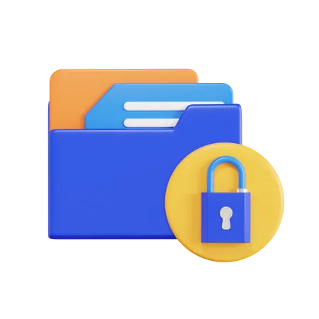 Secure Data Folder  3D Icon