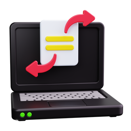 Secure Data Transfer  3D Icon