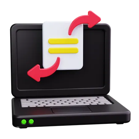 Secure Data Transfer  3D Icon