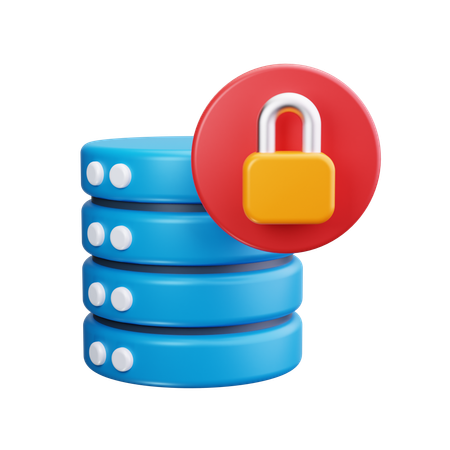 Secure Database  3D Icon