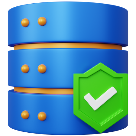 Secure Database  3D Icon