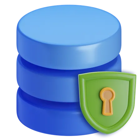 Secure database  3D Icon