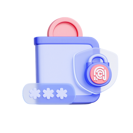 Secure Digital Wallet  3D Icon