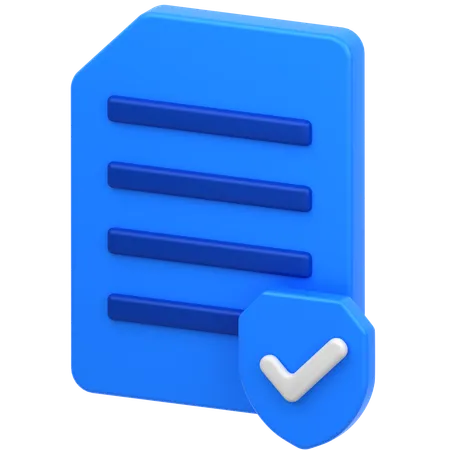 Secure Document  3D Icon