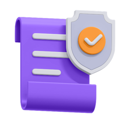 Secure Document  3D Icon