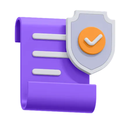 Secure Document  3D Icon