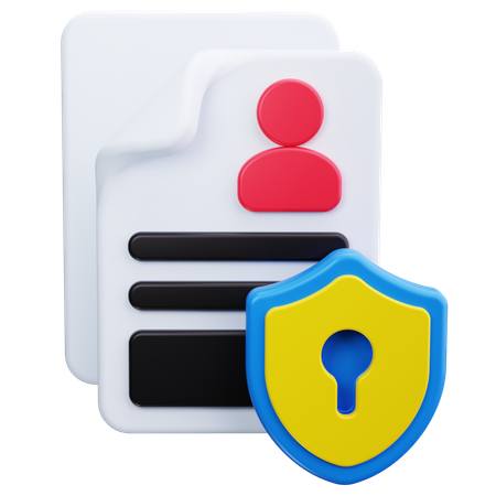 Secure Document  3D Icon