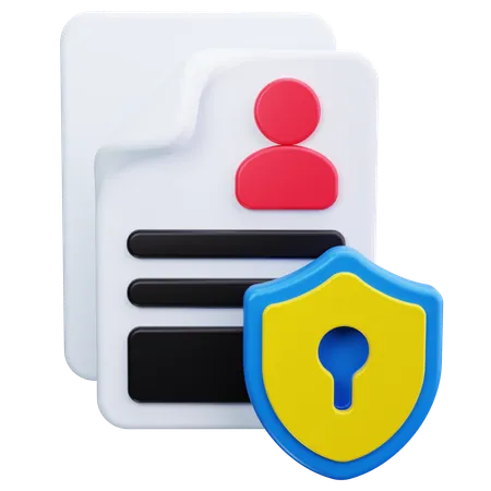 Secure Document  3D Icon