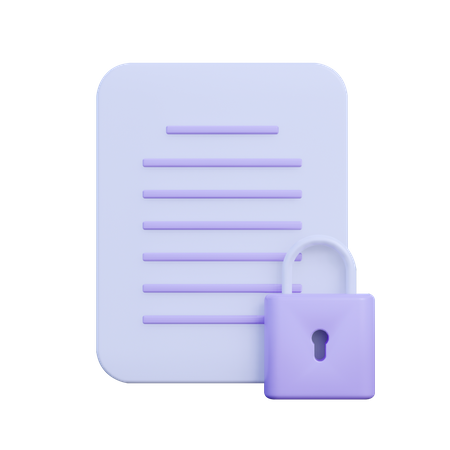 Secure Document 3D Icon